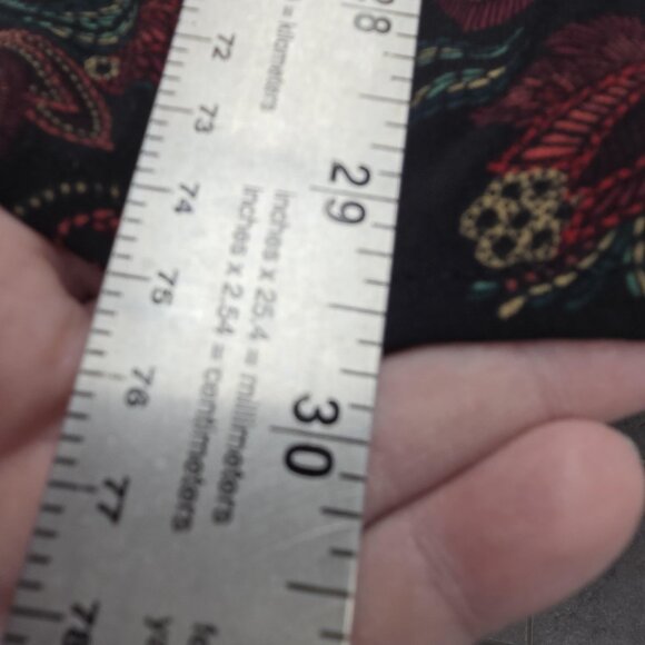 Catherines Shirt Womens 2X 22 24W Black Paisley Floral Button Front Top - Picture 9 of 9